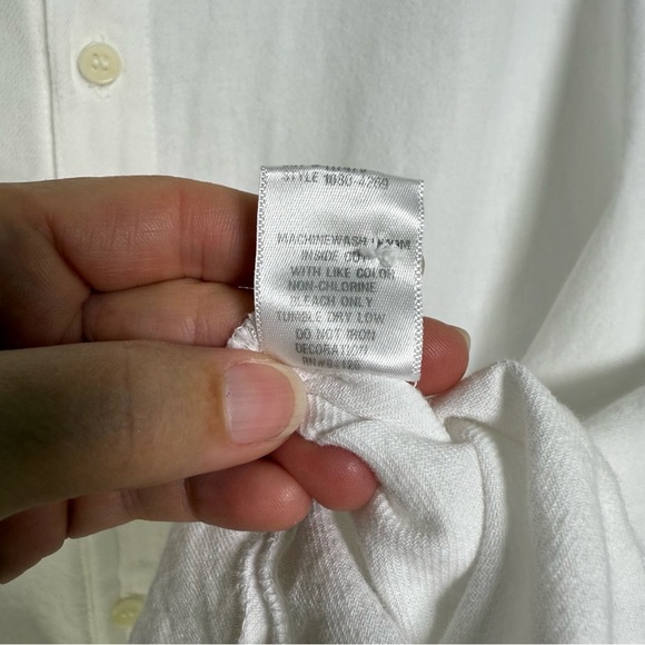 CP Shades Rooney Boxy Crop Blouse in White Cotton Voile Size Large - Picture 6 of 7